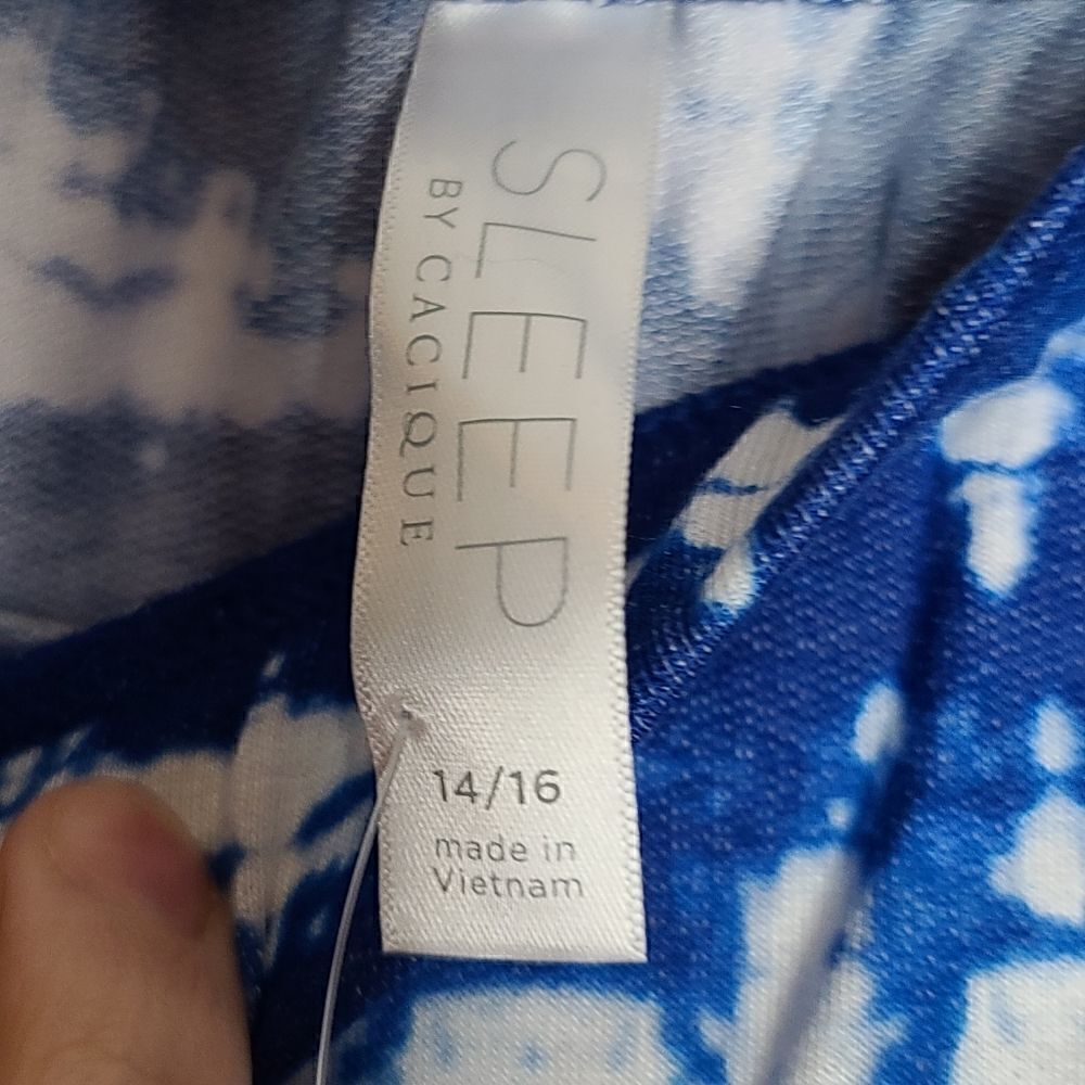 14W 16W Cacique Blue Tie Dye Sleep Short Dolphin - Picture 6 of 9